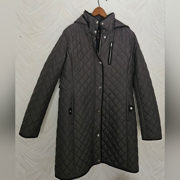 Ralph Lauren Quilted Hooded Puffer Coat in Charcoal M - Picture 2 of 11
